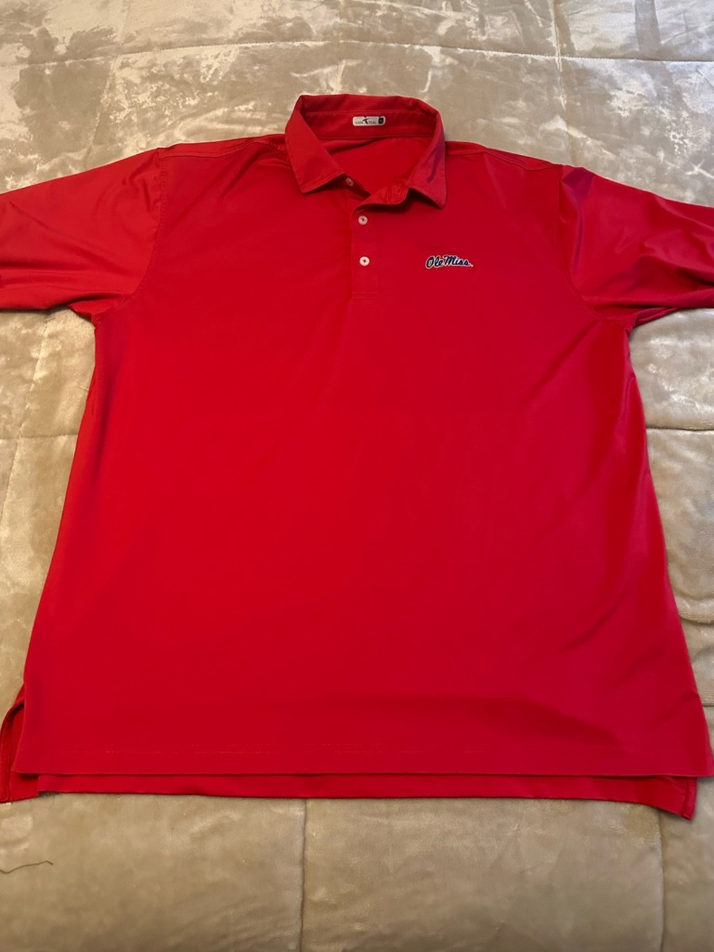 Ole Miss Rebels GenTeal Red Golf Polo Shirt Men’s Size XL Preppy